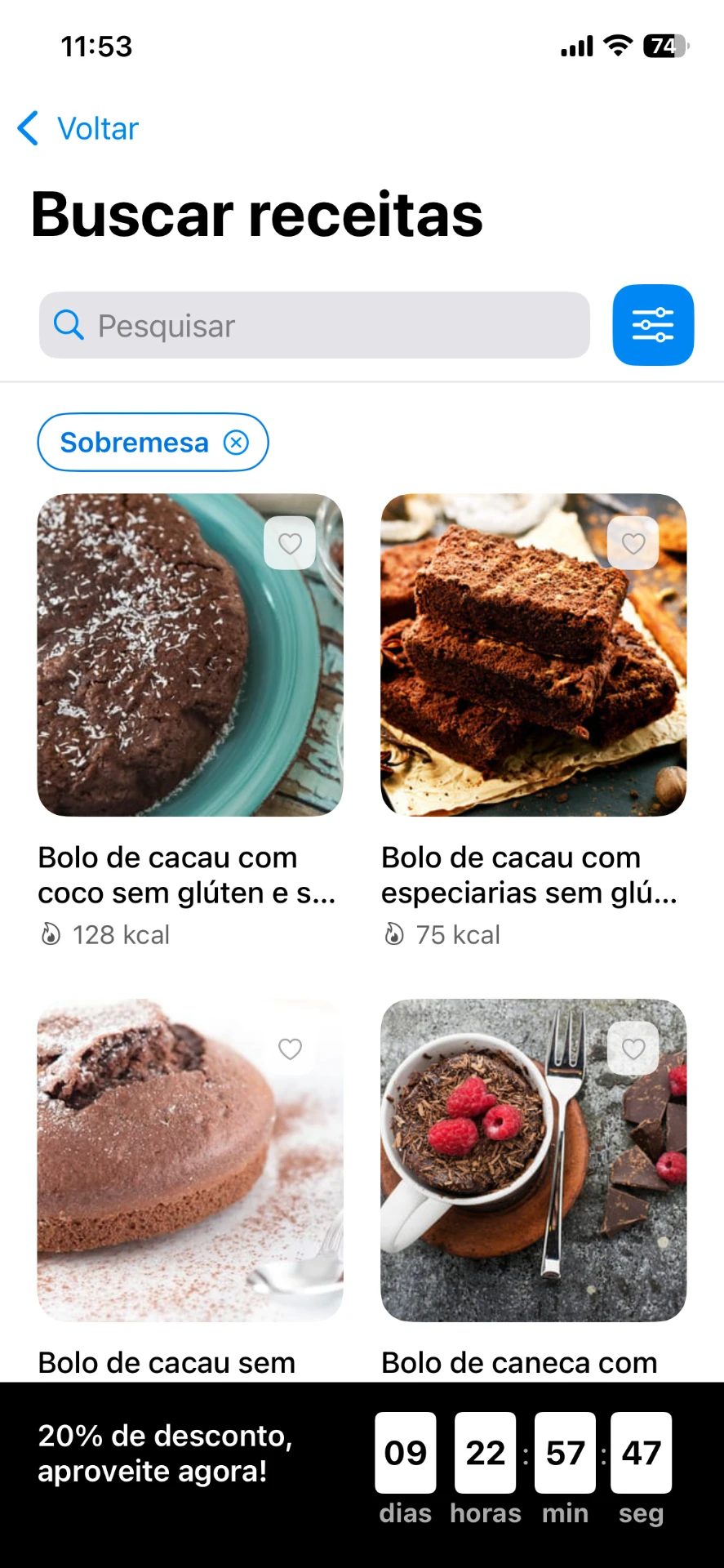 Alimente-se — Alimente-se — recipe search and filters